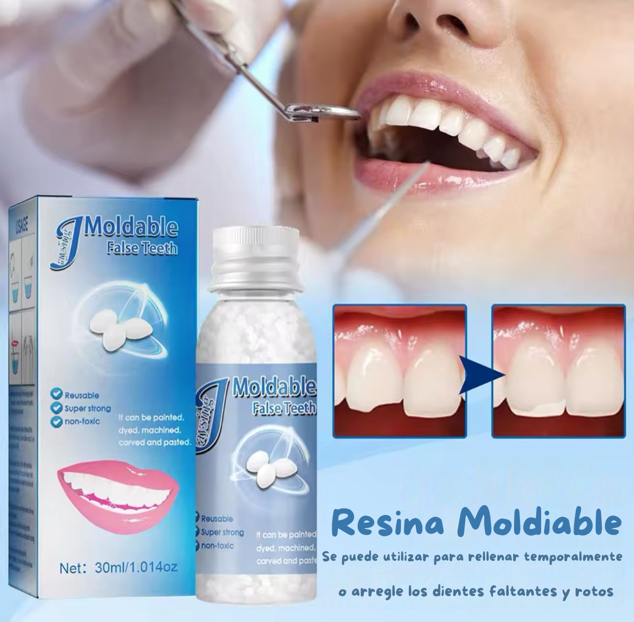 FALSE TEETH™- RESINA DENTAL, SONRISA PERFECTA😁