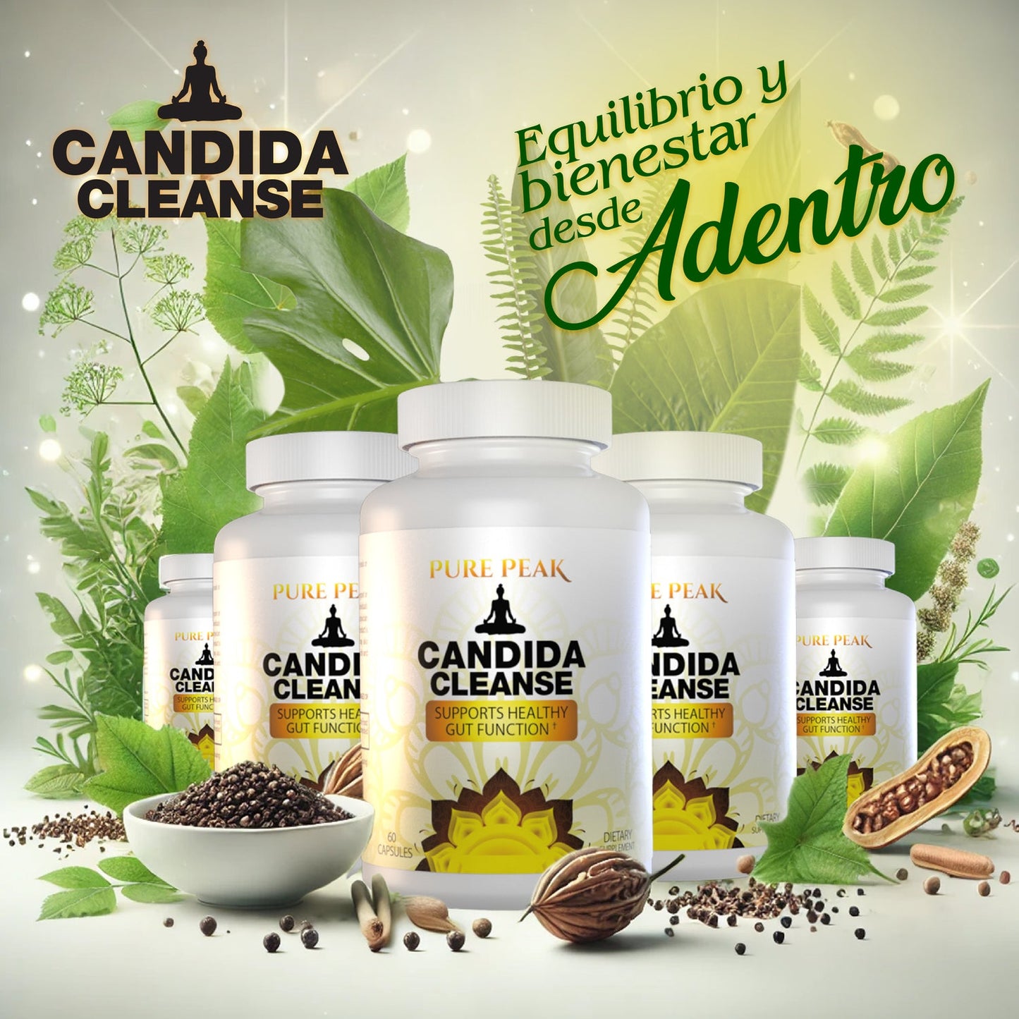 CANDIDA CLEANSE® – Controla Antojos, Desinflama Abdomen y Combate Cansancio
