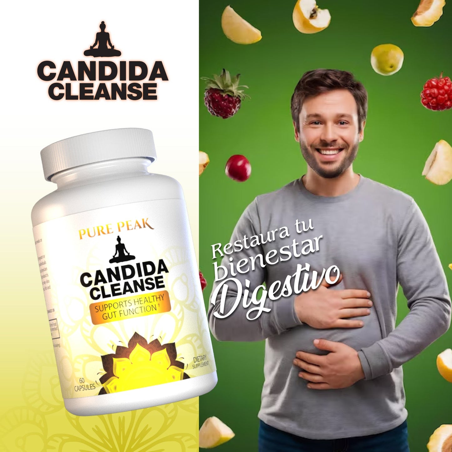 CANDIDA CLEANSE® – Controla Antojos, Desinflama Abdomen y Combate Cansancio