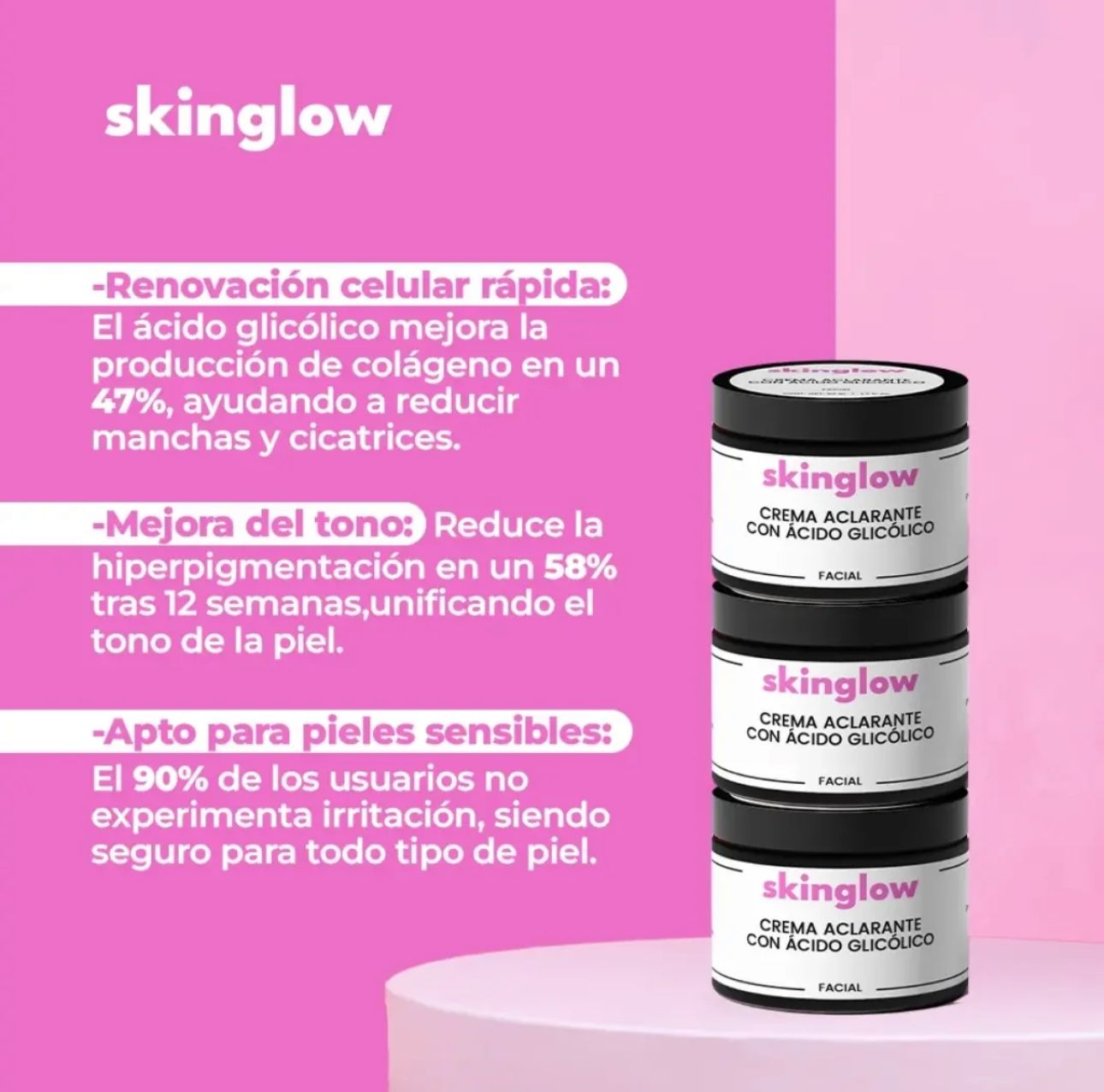 CREMA ACLARANTE SKINGLOW™⭐⭐⭐⭐⭐ ELIMINA LAS ZONAS MAS OSCURAS DE TU PIEL