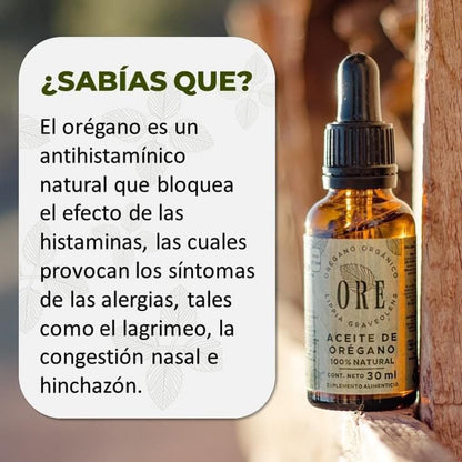 ORÉGANO ORGANICO ORE ™ ⭐⭐⭐⭐⭐ ELIMINA LA SINUSITIS, ALERGIAS Y COLICOS