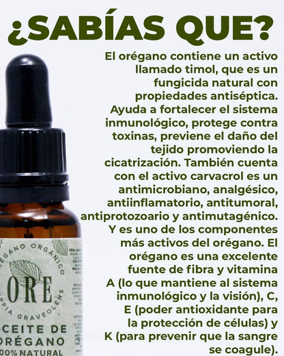 ORÉGANO ORGANICO ORE ™ ⭐⭐⭐⭐⭐ ELIMINA LA SINUSITIS, ALERGIAS Y COLICOS